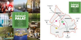 parhaat palat esitteen kanssi ja karttakuva vuodelta 2022