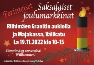 Mainoskuva majakan joulumyyjäisistä